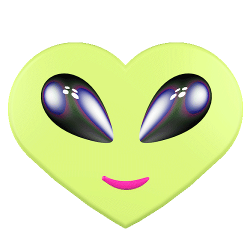Green Rotating Alien Heart
