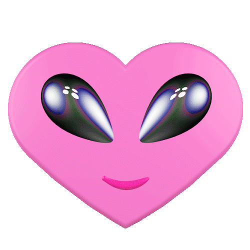 Pink Rotating Alien Heart
