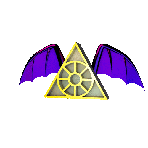 Otto Von Schirach Bermuda Triangle with bat wings
